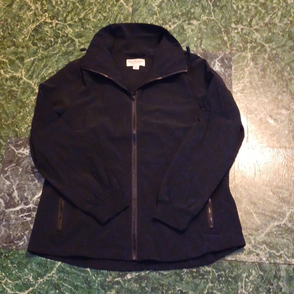 Black jacket size P small zipper Norm Thompson